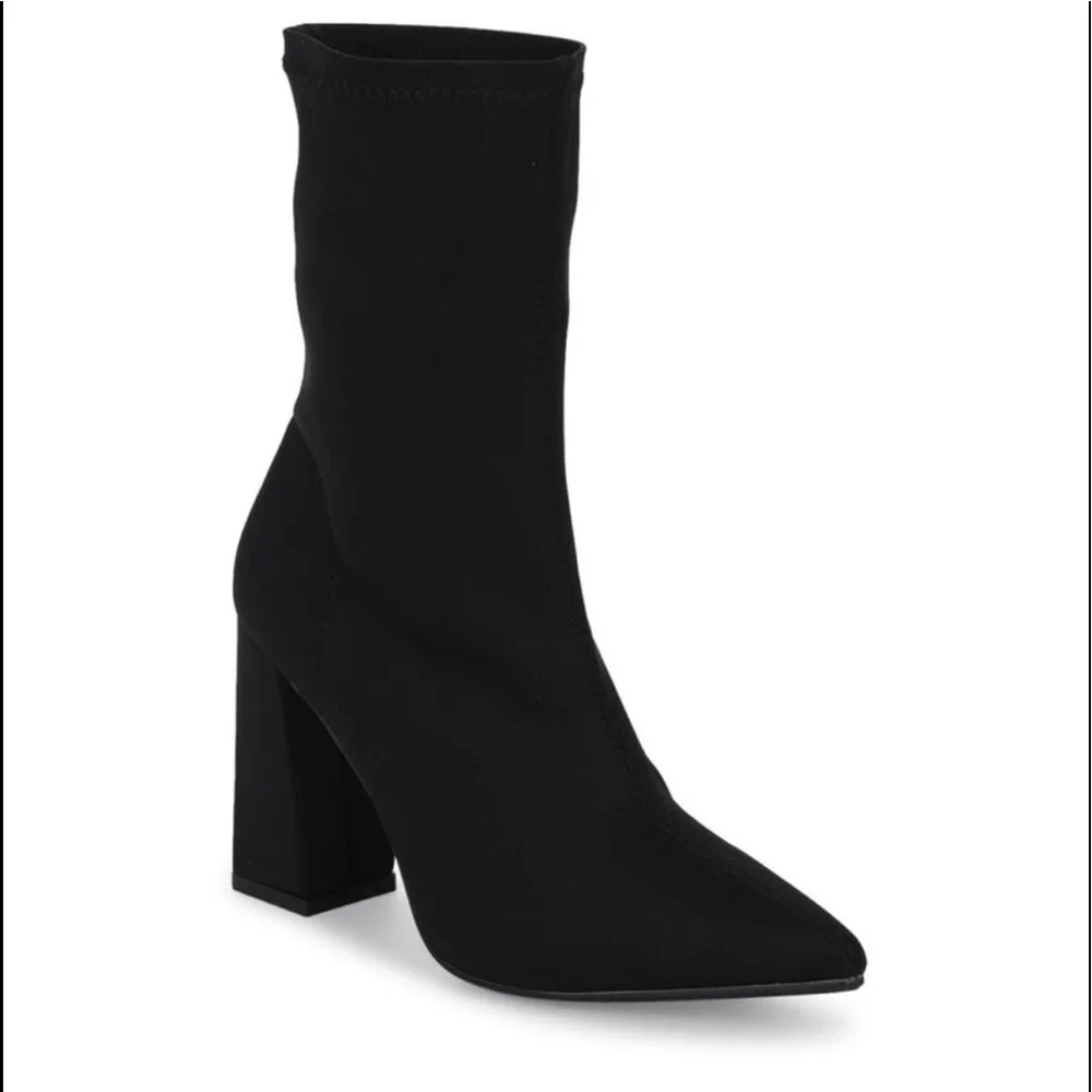 Truffle Collection Black Lycra Sock Block
Heel Ankle Boots - 38 - Picture 1 of 4